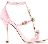 Rose Caged Heel Sandals