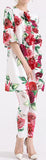 Peony Print Appliques Top and Pant Set
