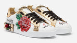 Sneakers In Printed Nappa Calfskin With Applications