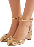 Embellished Metallic Leather Pumps | DESIGNER INSPIRED FASHIONS