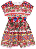 'Mambo' Print Tie-Waist Dress - DESIGNER INSPIRED FASHIONS