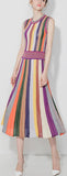 Rainbow Stripe Knit Dress - DESIGNER INSPIRED FASHIONS