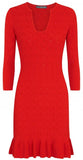 Knit Textured Stretchy Wool Dress - DESIGNER INSPIRED FASHIONS