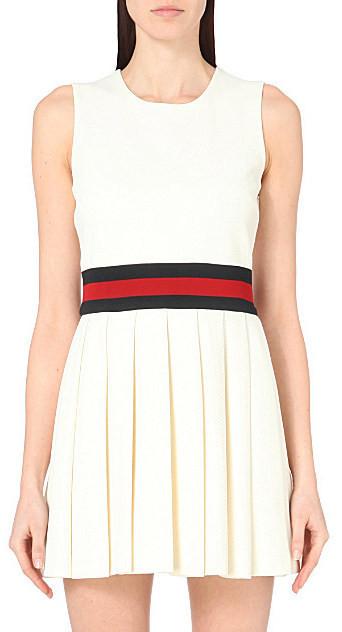 Color-Contrast Pleated Tennis-Style Dress - DESIGNER INSPIRED FASHIONS