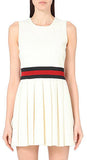 Color-Contrast Pleated Tennis-Style Dress - DESIGNER INSPIRED FASHIONS