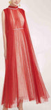 Pleated Organza Gown