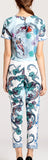 Printed Tee and Cropped Pant Set