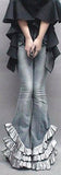Ruffle-Hem Stretch Jeans - DESIGNER INSPIRED FASHIONS