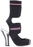 Knitted Open-Toe Sandals - Black - DESIGNER INSPIRED FASHIONS