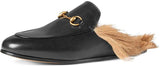 Princetown Horsebit Fur-Lined Leather Loafer-Slippers - (Pink, Red, Black) - DESIGNER INSPIRED FASHIONS