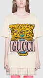 Tiger and Logo Print T-Shirt