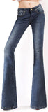 Low-Rise Flared-Leg Jeans - Light or Dark Wash - DESIGNER INSPIRED FASHIONS