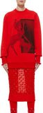 Bambi Printed Cotton Sweatshirt, Red
