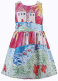 Children's Drawing Print Dress - DESIGNER INSPIRED FASHIONS