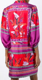 Bright Colored Print Silk Dress - DESIGNER INSPIRED FASHIONS