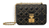 Dioraddict Flap Bag in black Studded Cannage Leather