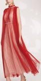 Pleated Organza Gown