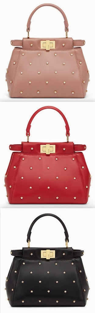 Peekaboo XS Leather Mini Bag - Pink, Red, Black
