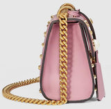 Padlock Pearl Studded Leather Shoulder Bag - (Various colors to choose from) - DESIGNER INSPIRED FASHIONS