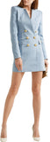 Double-Breasted Denim Mini Dress