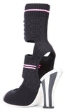 Knitted Open-Toe Sandals - Black - DESIGNER INSPIRED FASHIONS