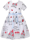 Embroidered Tulle Dress - White or Light Pink - DESIGNER INSPIRED FASHIONS