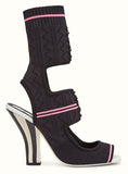 Knitted Open-Toe Sandals - Black - DESIGNER INSPIRED FASHIONS