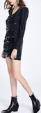Ruffle Reflective Mini Dress