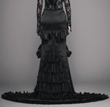 Black Ruffle-Tiered Maxi Skirt - DESIGNER INSPIRED FASHIONS