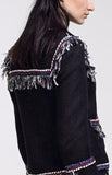 Star-Embellished Fringe Tweed Jacket - DESIGNER INSPIRED FASHIONS