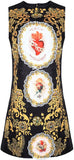 Embellished Jacquard Printed Mini Dress