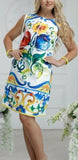 'Majolica' Tile Printed Mother & Daughter Matching Dresses - DESIGNER INSPIRED FASHIONS