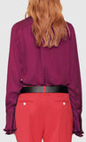 Pleated Cambric Silk Blouse - DESIGNER INSPIRED FASHIONS
