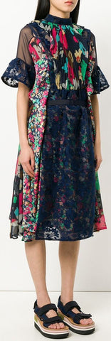 Lace-Paneled Dress