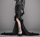 Black Ruffle-Tiered Maxi Skirt - DESIGNER INSPIRED FASHIONS