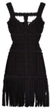 'Carley' Fringed Dress, Black - DESIGNER INSPIRED FASHIONS