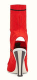 Knitted Open-Toe Sandals - Red - DESIGNER INSPIRED FASHIONS
