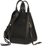 Laced Hammock Handbag, Black
