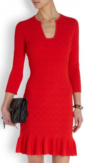 Knit Textured Stretchy Wool Dress - DESIGNER INSPIRED FASHIONS