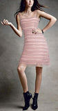 Jewel-Embellished Mesh Ruffled Dress