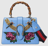Dionysus Embroidered Leather Top Handle Bag - DESIGNER INSPIRED FASHIONS