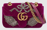 GG Marmont Embroidered Velvet Mini Bag