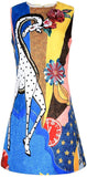 Printed Mini Dress with Appliques