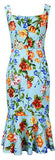 Floral Print Sundress, Blue