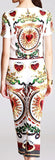 Printed T-Shirt and Cropped Pant Set