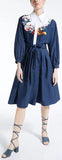 Embroidered Cotton Poplin Dress