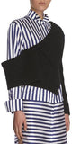Asymmetrical Knit Sweater and Stripe Shirt-Dress