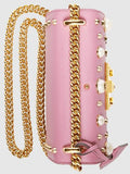 Padlock Pearl Studded Leather Shoulder Bag - (Various colors to choose from) - DESIGNER INSPIRED FASHIONS