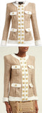 Contrast Trimmed Tweed Jacket