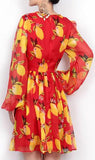 Lemon Print Dress - DESIGNER INSPIRED FASHIONS